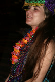 Mardi Gras Happy Beaded Woman