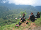 Black Hmong girls taking in the view