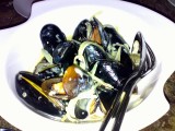Blue mussel with white wine cream sauce