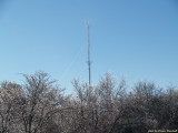 Ice on the 300 foot tower to the South
