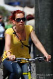 cool girl on bike