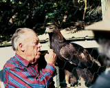 Morley Nelson and one of his Golden Eagles