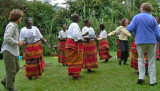 Womens Co-op dancers at Gorilla Forest Camp