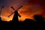Herne windmill in silhouette