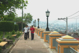 Teenagers walking in Parque La Leona.