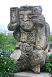 Most of the Mayan art is in front of the hotel such as this one.