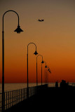 Plane over the jetty