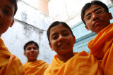 India, Varanasi, monks school