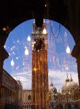 campanile reflection