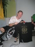 Fergal with his winners T shirt