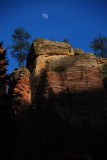 Moon Rising over West Fork Canyon, Oak Creek, AZ