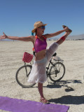 We had a fun time doing  yoga on the playa