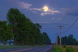 Full Moon Over A Country Road 63978
