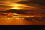 03645 - Sunset sky / Netanya beach - Israel