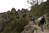 Hiking back up the High Peaks Trail