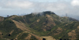 Distant view of the Golden Gate Bridge and SF Skyline