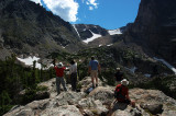 Bill Pointing at a possible trail to the glaciers