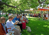 Devotees having lunch