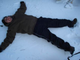 trying to do a snow angel