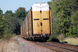 Rear end of Auto Rack Train