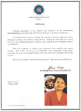 Message from President Gloria Arroyo