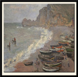 Etretat, la plage et la porte dAmont, 1883