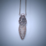 WN18 - Fine Silver Woven Amulet (with pearl detail)