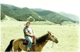 0207CN029015E- Riding in Tianshan grasslands, northwest  CHINA