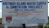 Kiritimati water supply sign