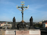 The Lorraine Cross,  Charles Bridge,  Prague.