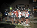 runners start on the front steps of the lodge