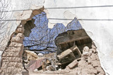 Crumbling adobe buildings