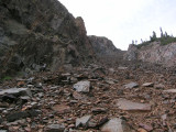 The final scree slope had obliterated the trail