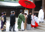 The wedding march ceremony