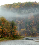 river with fog...