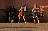 Strangers on a bench, Marrakesh, Morocco, 2006