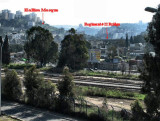 View From Hiram Bridge On Wadi Rushmiya. At Backgr. Regiment  22 Bridge & The Mosque In Hallisa.JPG