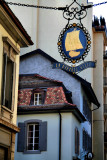 I might look up and find ancient street signs...