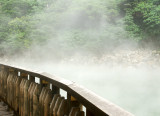 Steam belches from Beitou Hot Spring
