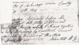 James Boit & Polly Sallers Marriage 1842 Union Co AR