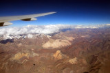 Flight on the top of the Andes in Chile