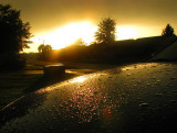 Coucher de soleil après l'orage