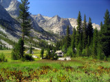 Grouse Meadows in LeConte Canyon, view north