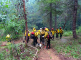 Kelly met everyone on the fireline, and learned about fire lunches