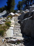 Well built trail stairway riprap
