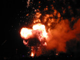 pyro effects at the Burning Man burn