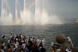 Wedding parties beside Neva River, St Petersburg