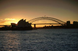 Sydney Opera House and Bridge at Sundown