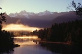 Morning mist over Lake Matheson