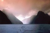 Rainstorm in Milford Sound, Southland